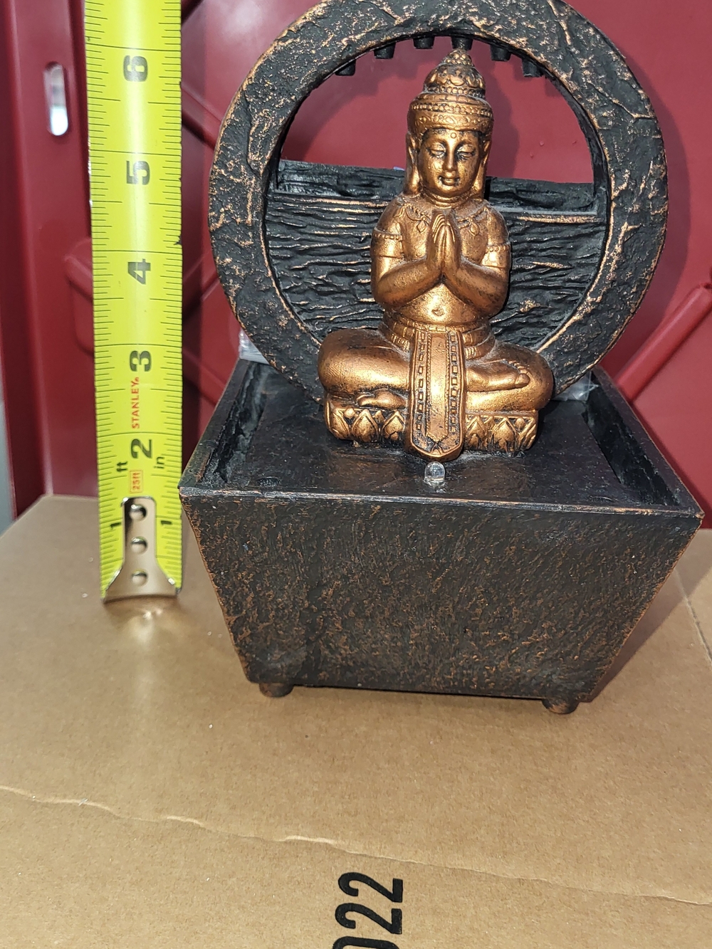 Meditative Buddha Fountain - Antique Style Bronze Finish